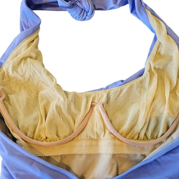 Vintage 90s Miraclesuit Size Medium Halter One‎ Piece Swimsuit Wired Cups Ruched - Picture 6 of 12